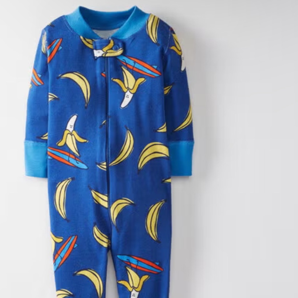 Hanna Andersson night night banana surfing pajamas 6-12 months